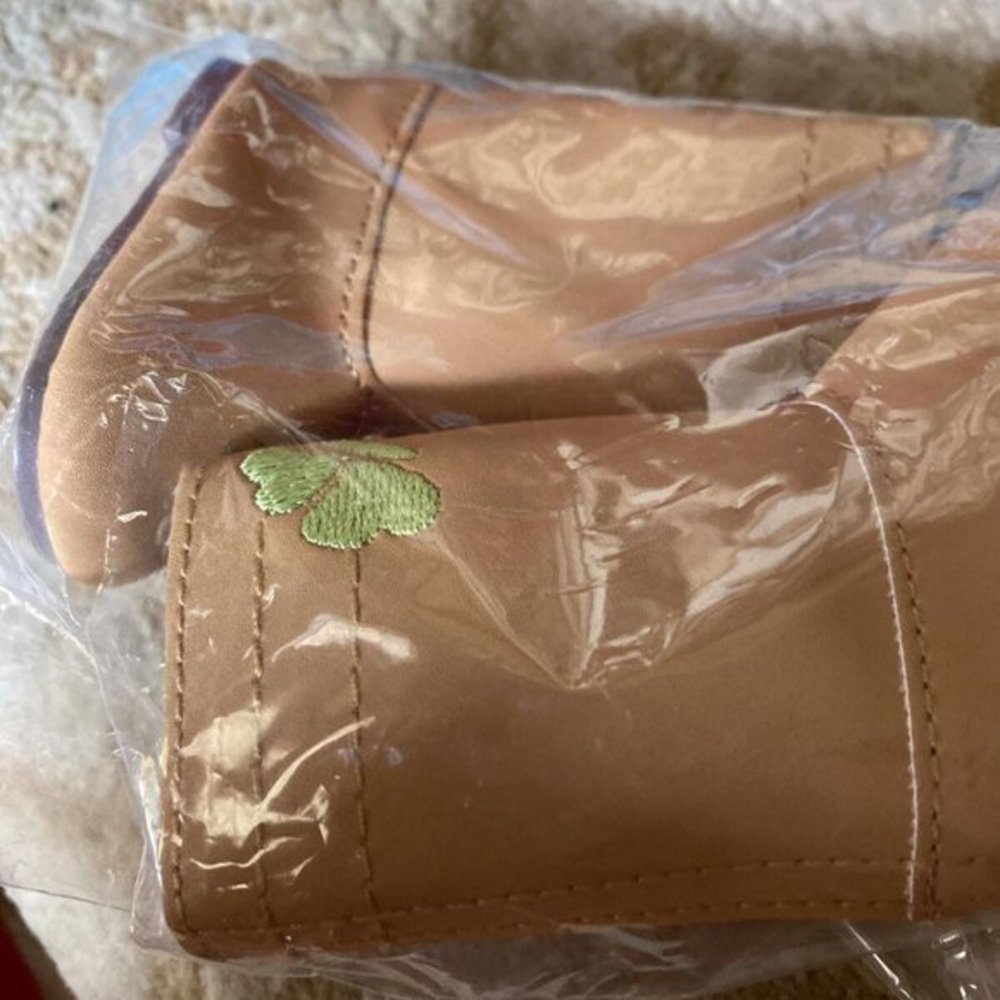 American Girl  TRUE SPIRIT TAN BOOTS Green Butterfly from Truly Me Meet Outfit
